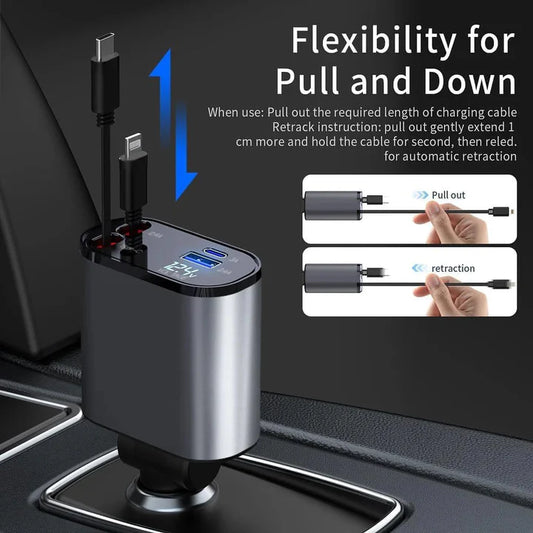 🔥Limited Stock - 4 in 1 Retractable Car Charger