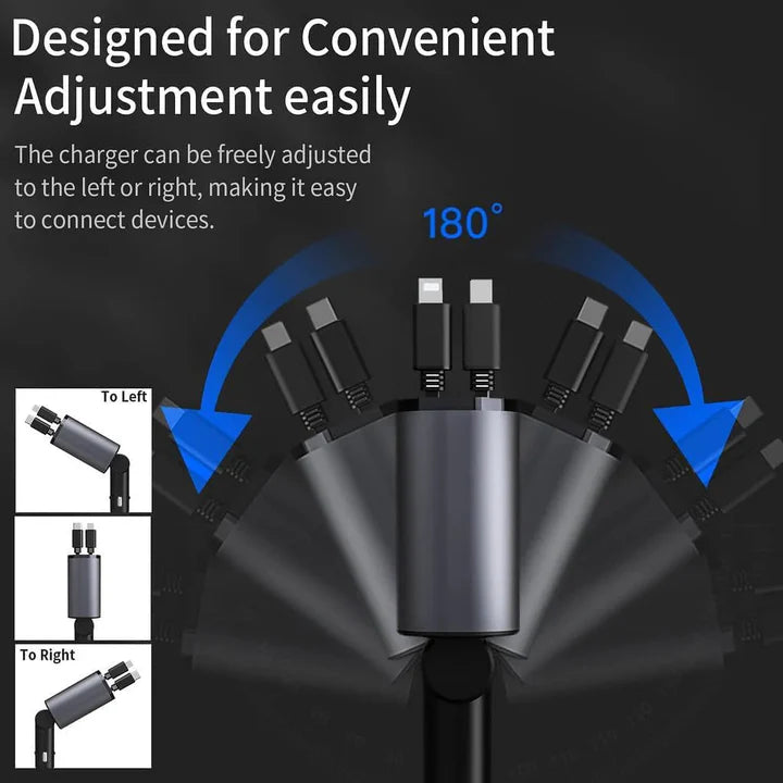 🔥Limited Stock - 4 in 1 Retractable  Car Charger